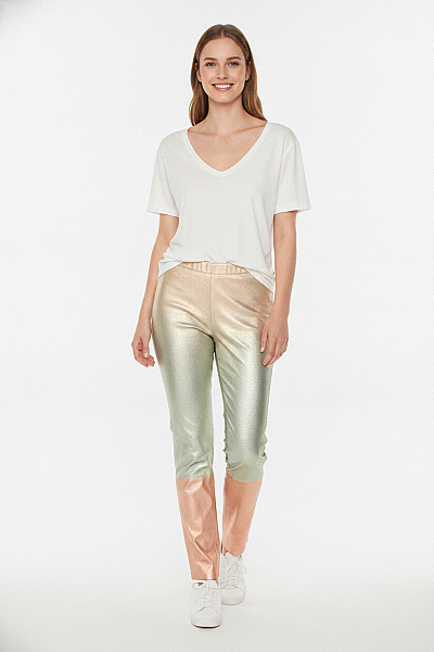 Zadig&Voltaire Deluxe Dámské Kalhoty Lesklé Dvoubarevné Vel. EU 34