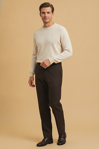 PIERRE CARDIN Pánské Elegantní Kalhoty Rovné černé Vel. EU 102