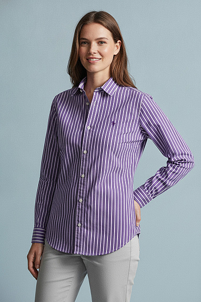 Ralph Lauren Dámská Pruhovaná Košile S Dlouhým Rukávem Elegantní Vel. S