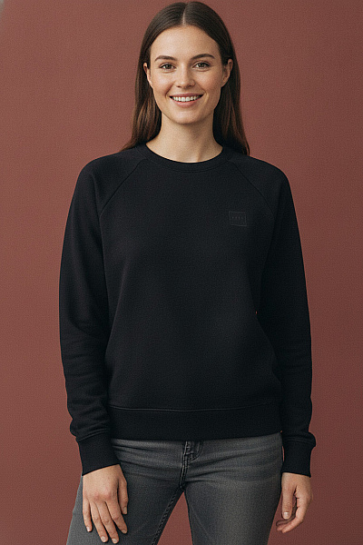 C.P.COMPANY Černá Dámská Mikina Crewneck Bez Potisku Velikost S