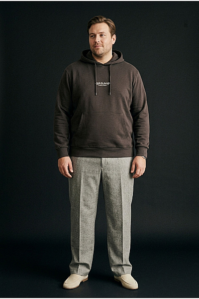 JACK & JONES Pánská Bavlněná Mikina S Kapucí A Klokaní Kapsou Vel. XXL