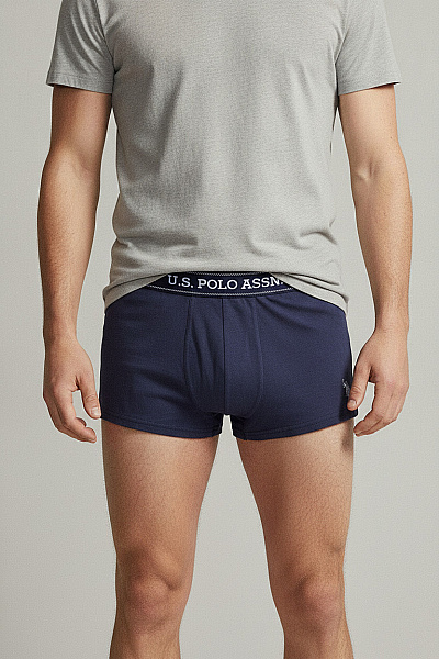 U.S.POLO ASSN. Pánské Bavlněné Boxerky Modré