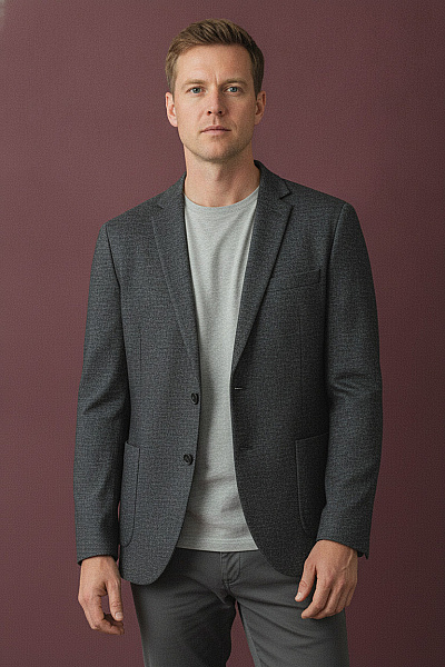 JP PERFORMANCE CLOTHING Pánské Sako Elegantní Moderní šedé Vel. 70