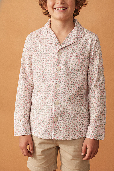 Ralph Lauren Dětské Pyžamo S Květinovým Vzorem Růžové Velikost 147/155