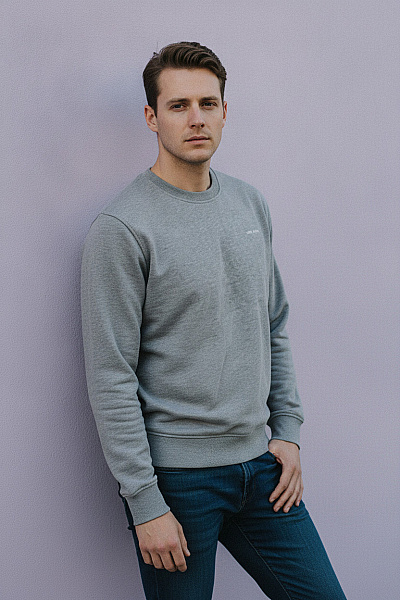 Pepe Jeans šedá Mikina S Dlouhým Rukávem Crewneck Bez Potisku Vel. M