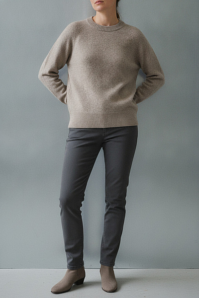 Calvin Klein Šedý Vlněný Pulovr Basic Velikost EU L