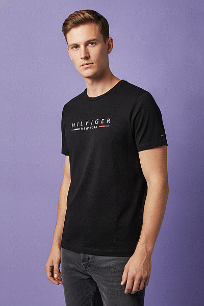 TOMMY HILFIGER Tričko S Krátkým Rukávem A Potiskem Vel. EU L