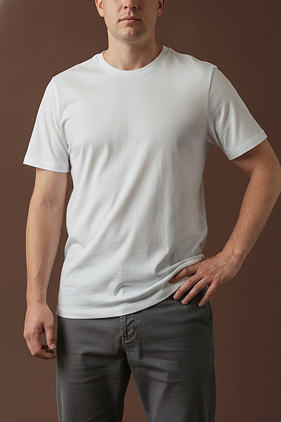 ADIDAS Bílé Pánské Basic Tričko S Krátkým Rukávem A Kulatým Výstřihem Velikost 2XL