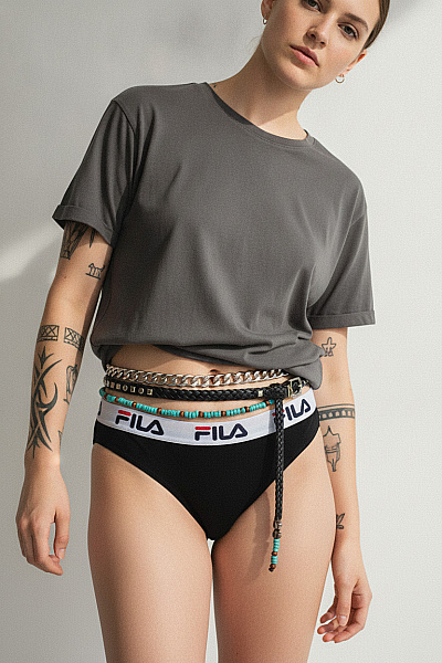 FILA Dámské Bavlněné Kalhotky černé Vel. EU XL