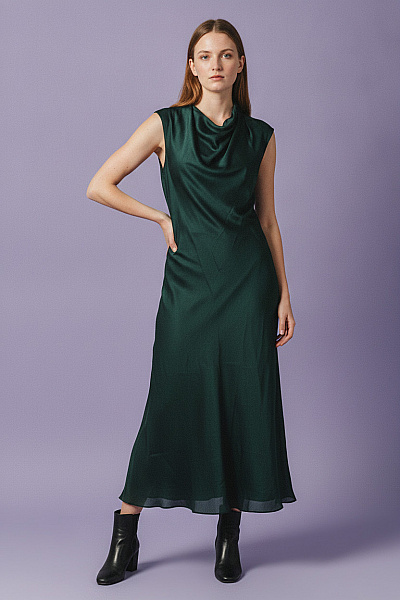 Ted Baker Zelené Dlouhé Maxi šaty Bez Rukávů Elegantní Společenské Velikost L