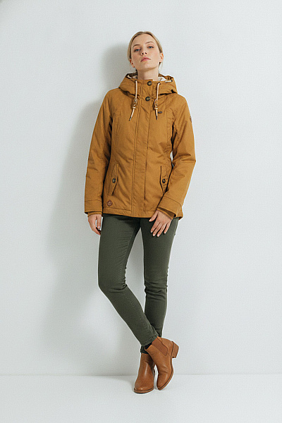 Ragwear Dámská Hnědá Přechodová Bunda S Kapucí Velikost S