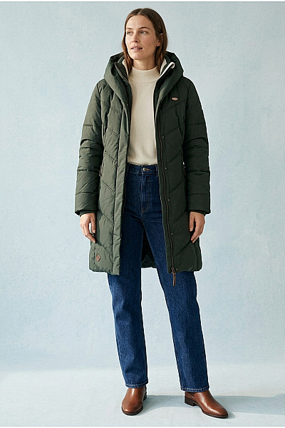 Ragwear Dámská Zimní Prošívaná Bunda S Kapucí Khaki Vel. S