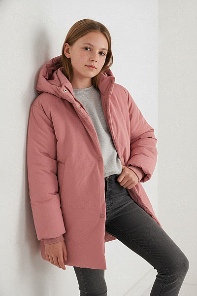 Next Dívčí Růžová Oversized Bunda S Kapucí Velikost EU 116