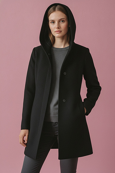 VERO MODA Černá Dámská Přechodná Bunda S Kapucí Vel. EU XS