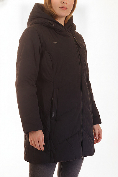 Ragwear Černá Zimní Dlouhá Bunda S Kapucí Prošívaná Křivák Velikost 4xl