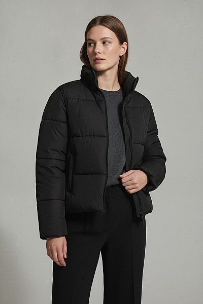 VERO MODA Černá Prošívaná Puffer Bunda Krátká Zimní Vel. S