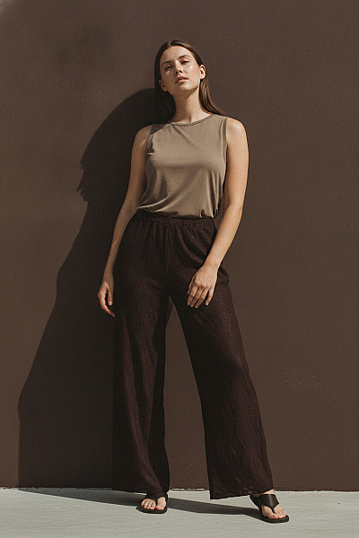 Boohoo Dámské Volné Kalhoty S Texturou Velikost 36