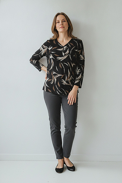 COUTURE LINE Dámská Halenka S Dlouhým Rukávem A Potiskem Velikost 48