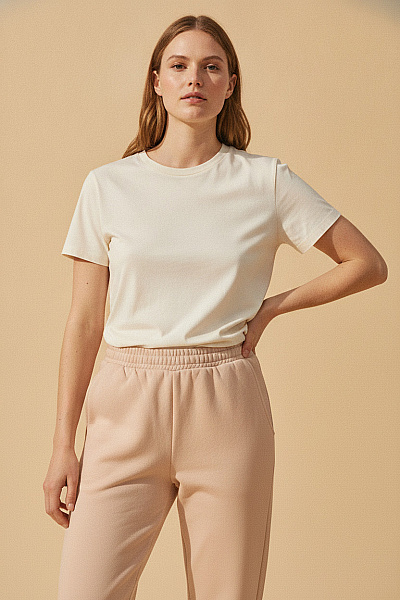 Boohoo Dámské Tepláky Volnočasové Béžové S Kapsami Vel. 40