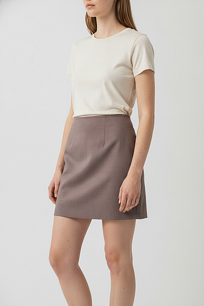 Boohoo Hnědá Mini Sukně Elegantní Business Velikost 38