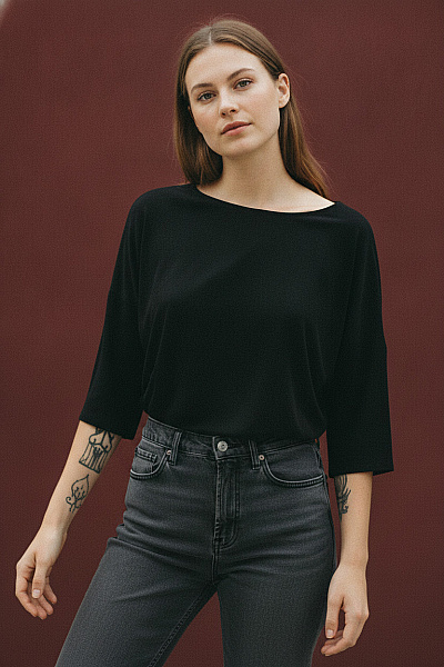 Judith Williams Dámská Halenka černé Barvy S Krátkým Rukávem Oversize Velikost 40