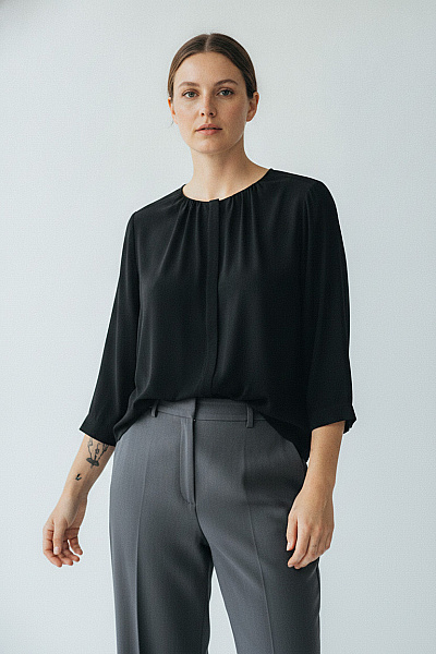 THOM By Thomas Rath Dámská Halenka S Dlouhým Rukávem Elegantní černá Vel. 42
