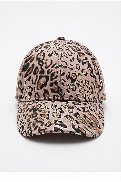 PFEFFINGER Dámská Kšiltovka S Leopardím Vzorem A Zlatým Metalickým Efektem