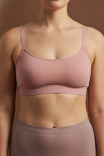 Sloggi Růžová Bezešvá Braletová Podprsenka Z Modalu Velikost US One