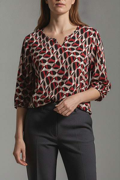 COUTURE LINE Dámská Halenka S Krátkým Rukávem A Potiskem Vel. 42