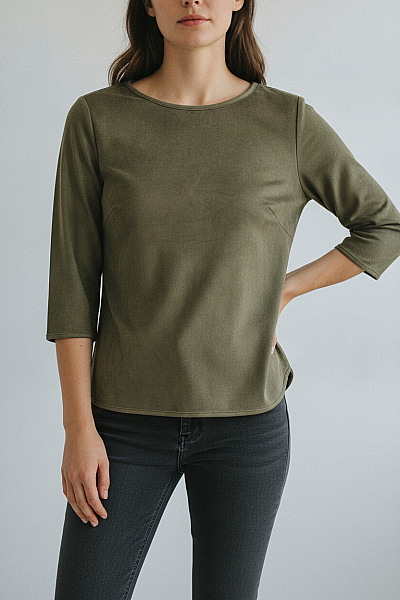 Judith Williams Dámská Halenka Krátký Rukáv Khaki Vel. 40