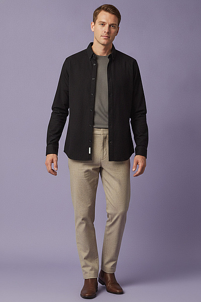 THOM By Thomas Rath Pánská černá Košile S Dlouhým Rukávem Elegantní Regular Fit Velikost 52