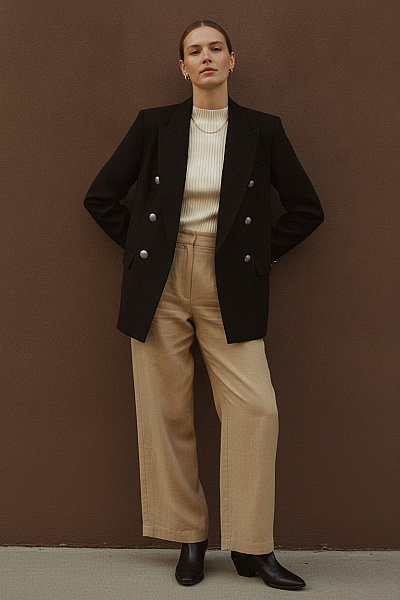 Judith Williams Černé Dvouřadé Vypasované Elegantní Sako Vel. 38