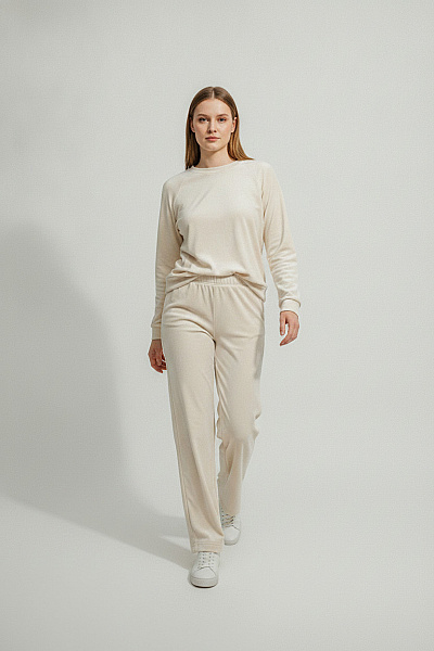 HELENA VERA Béžový Dámský Domácí Komplet Oversized Volný Vel. EU 40