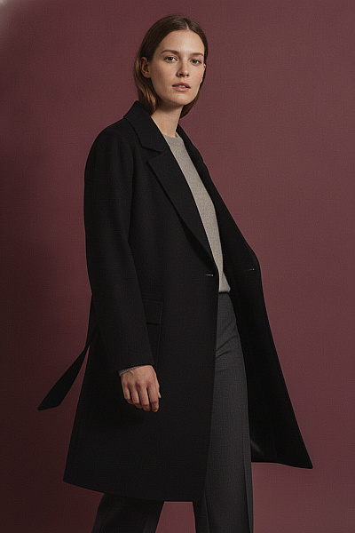 Judith Williams Černý Zavinovací Kardigan S Límečkem Elegantní Podzimní Vel. 46