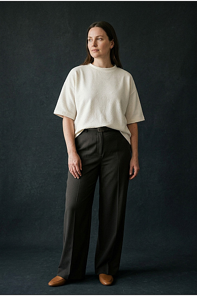 Jana Ina Bílá Oversize Halenka S Krátkým Rukávem Velikost DE 44