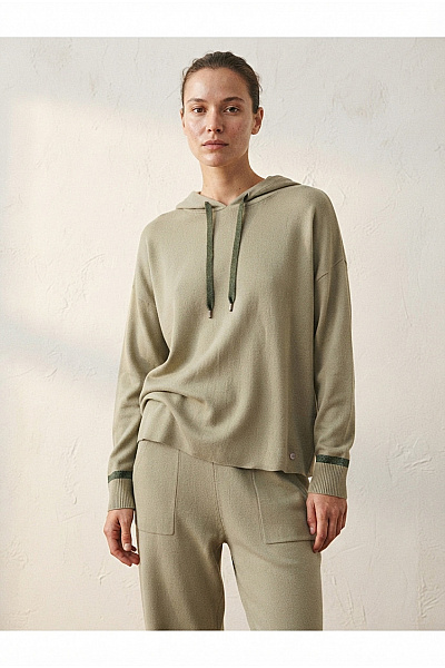 C'est Tout Dámský Khaki Pletený Komplet Oversized Střihu Velikost DE 48