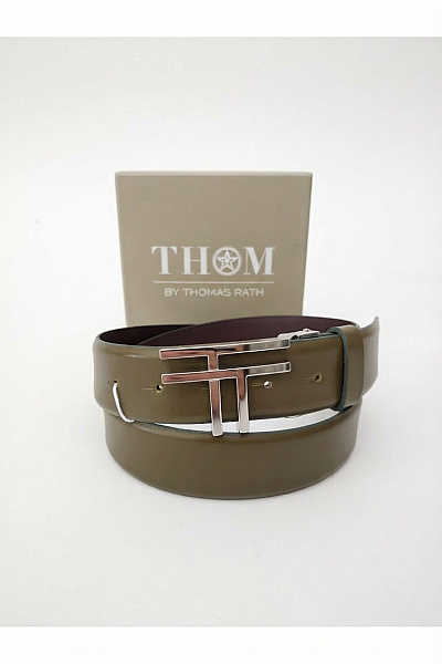THOM By Thomas Rath Kožený Pásek Khaki Smart Casual Vel. DE 38