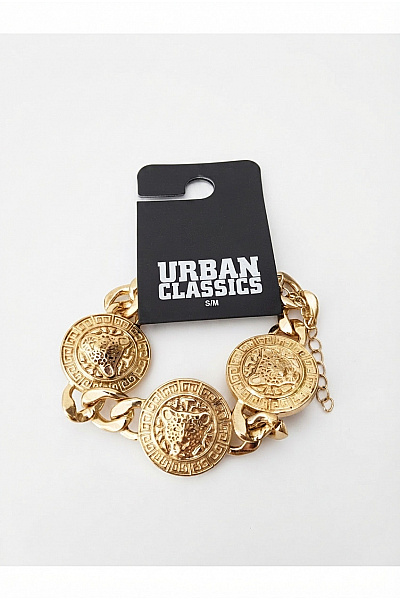 URBAN CLASSICS Zlatý Náramek S Leopardím Motivem