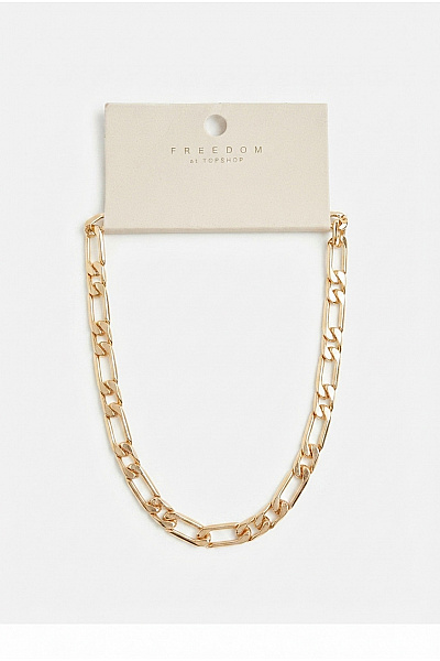 Topshop Zlatý Masivní řetízkový Náhrdelník
