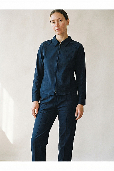 HELENA VERA Dámský Modrý Komplet Smart Casual Velikost EU 42