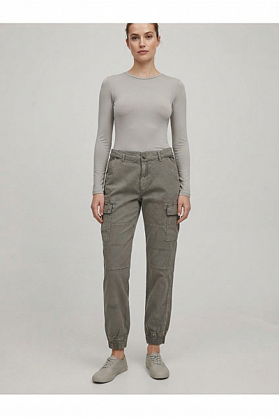 URBAN CLASSICS Dámské Bavlněné Cargo Jogger Kalhoty Khaki S Kapsami Vel. EU 36