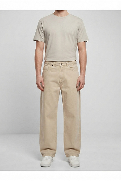 URBAN CLASSICS Pánské Béžové Bavlněné Džíny Wide Leg Vel. EU 34