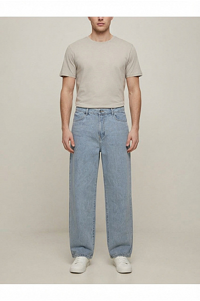 URBAN CLASSICS Pánské Modré Bavlněné Džíny Wide Leg Vel. EU 36