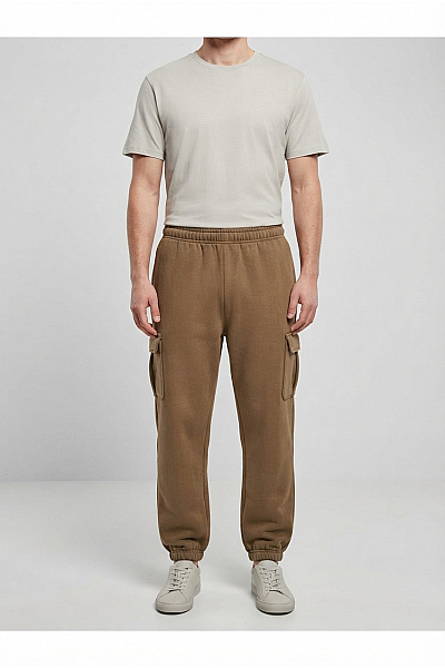 URBAN CLASSICS Pánské Khaki Cargo Tepláky S Kapsami Na Stehnech Velikost XL