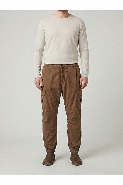 URBAN CLASSICS Hnědé Bavlněné Cargo Jogger Kalhoty S Kapsami Velikost 5XL