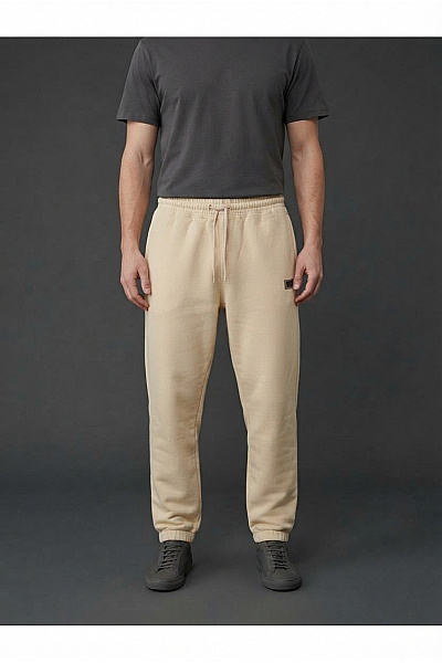 Def Béžové Bavlněné Tepláky Jogger S Kapsami Vel. 2XL