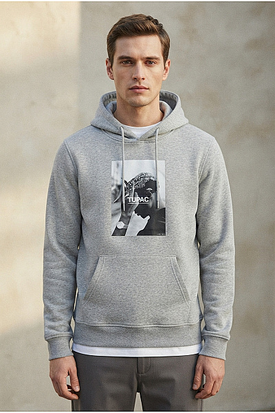 Mister Tee Šedá Bavlněná Mikina S Kapucí A Potiskem Velikost S