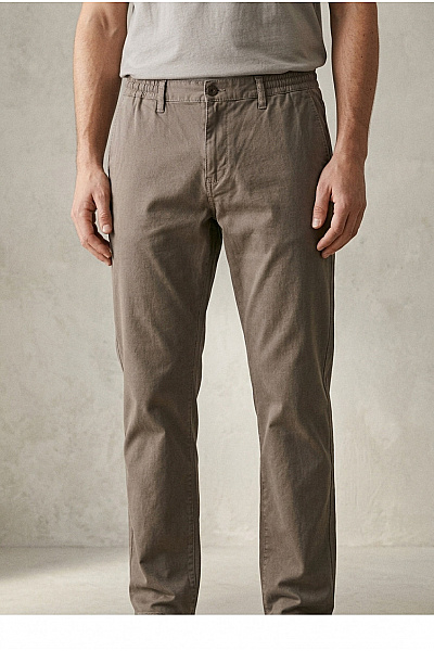 MAC Pánské Khaki Chino Kalhoty S Pružným Pasem Velikost US 33 / 32