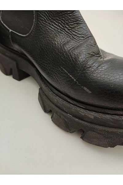 Steve Madden Černé kožené kotníkové boty chelsea na platformě Velikost EU 40 | Steve Madden | obrázek 6