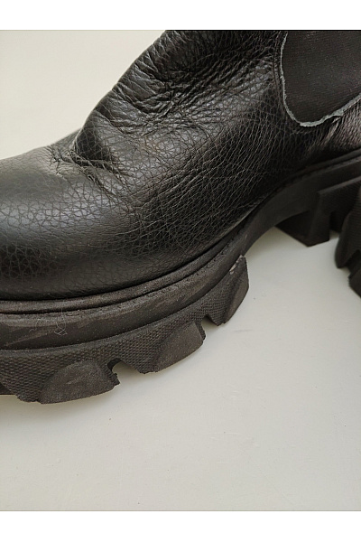 Steve Madden Černé kožené kotníkové boty chelsea na platformě Velikost EU 40 | Steve Madden | obrázek 7